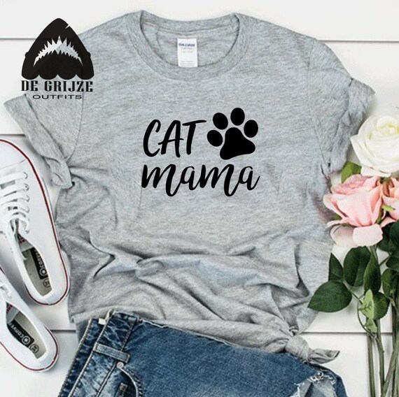 Meow Cat Mama Tshirt / Pet Lovers Shirt Cat Mom Gift / Kitty | Etsy