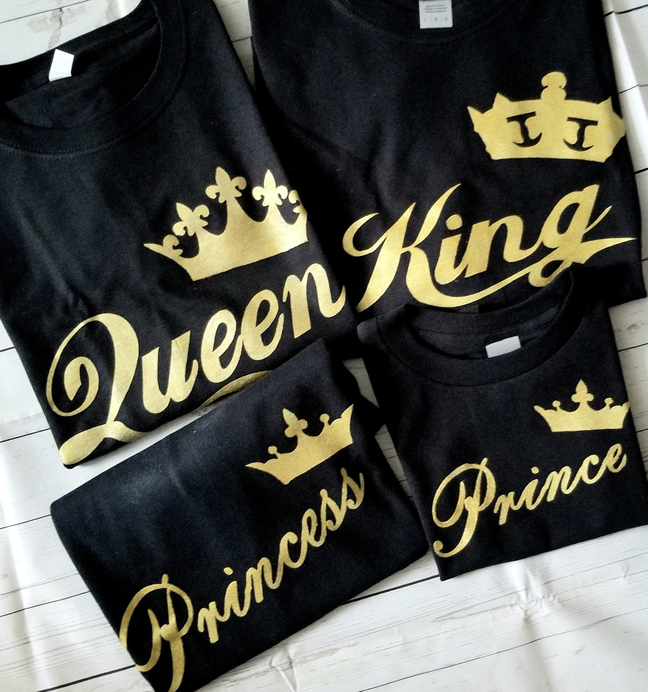 King Queen Prince Princess Shirts / Family Matching Tshirts Etsy