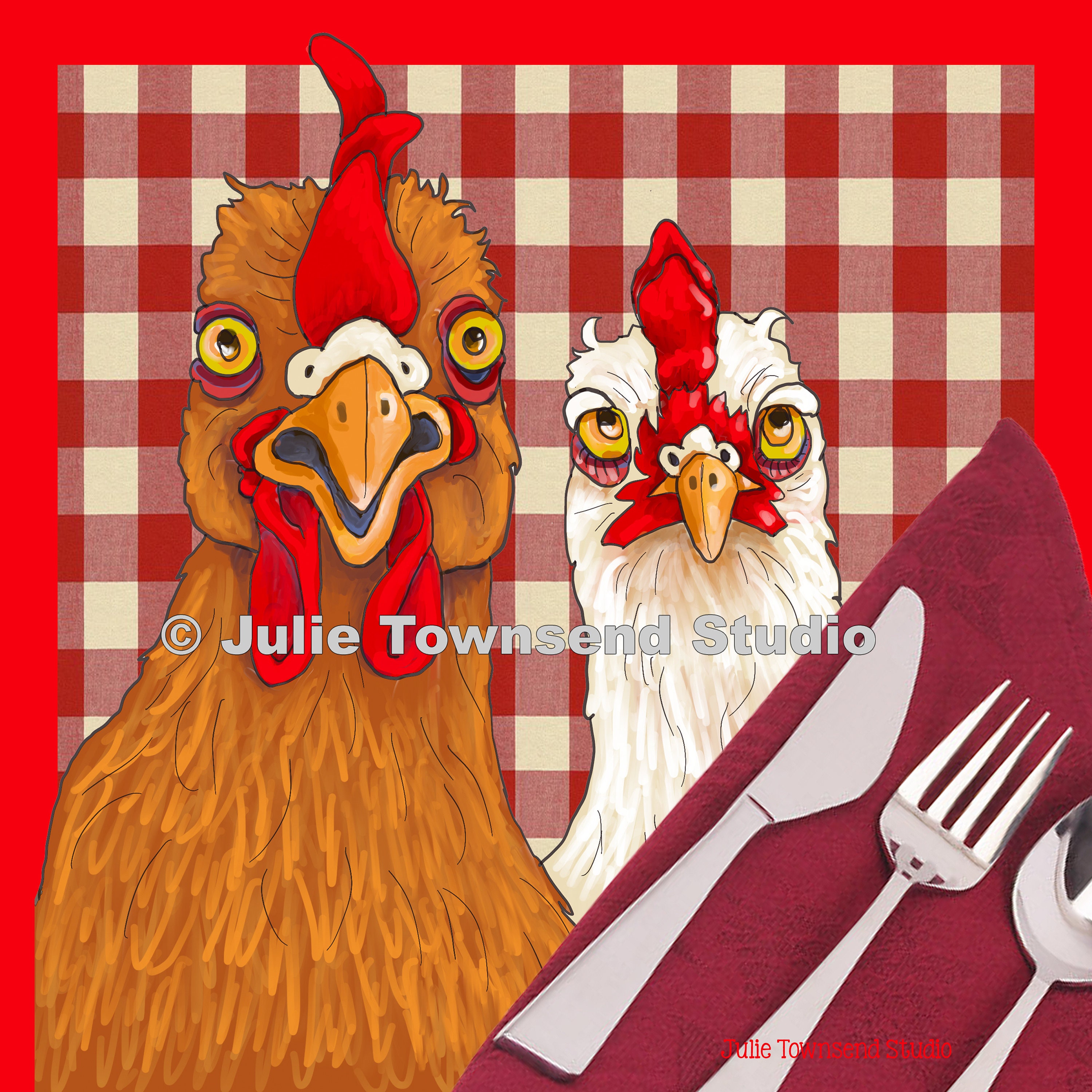 Funny Chicken Placemats Farm themed kitchen table Chicken Etsy
