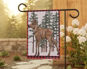 Copy of Baby Moose House Banner or Garden Flag