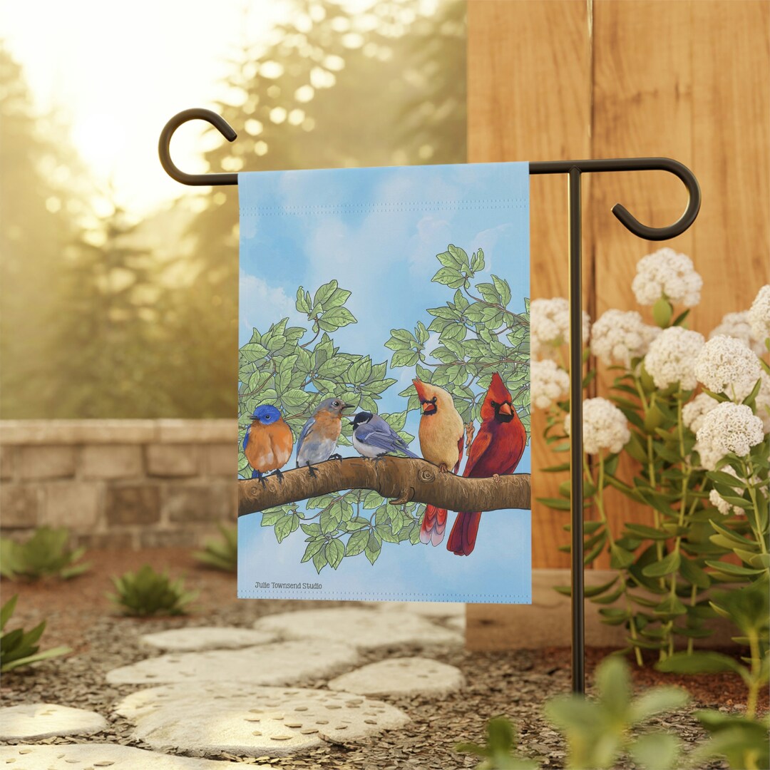 Spring Song Bird House Banner or Garden Flag 2 Sizes to Choose From