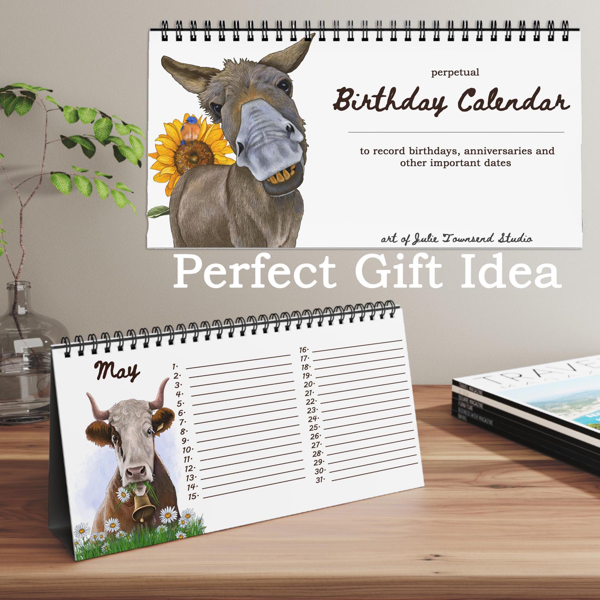 Birthday Celebration Calendar - Perpetual Calendar to keep track of…