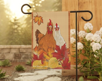 These Cute Chicks are Ready for Pumpkins and Sweater Weather - Flag of Beautiful Fall Colors Will Bring Warmth and Beauty to Your Front Yard