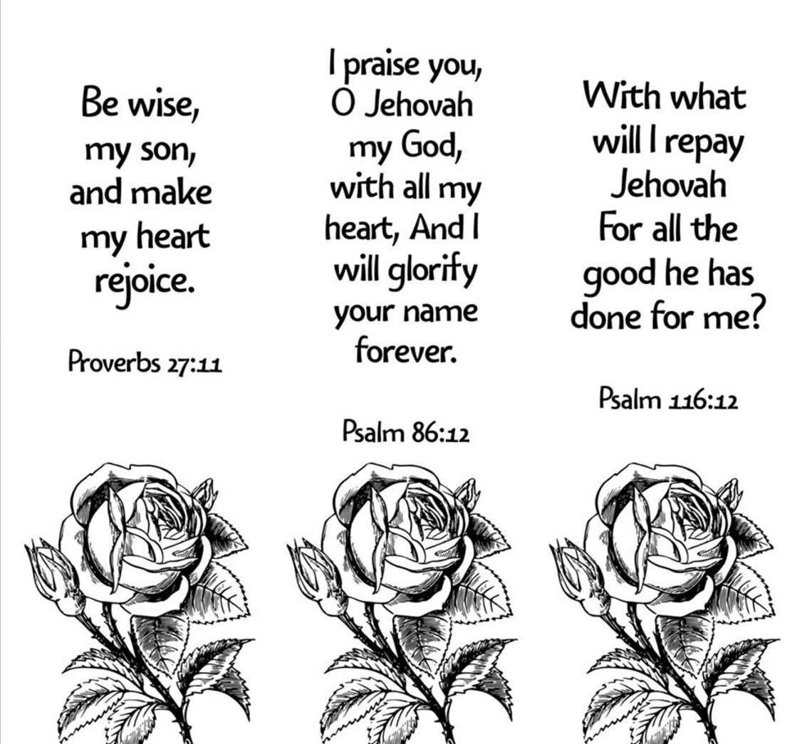 Bible Verses Bookmarks Digital JW Gifts Pdf JW Printables - Etsy