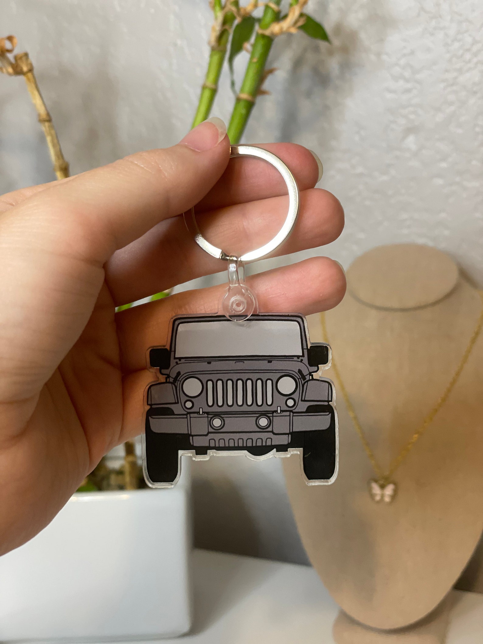 Jeep Keychain Acrylic Keychain Keychain Key Ring Cute Etsy