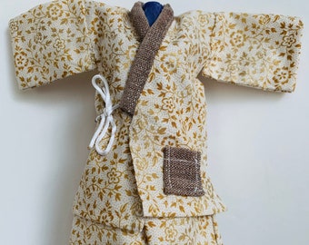 Gold Filigree BJD MSD 1/4 doll outfit yukata