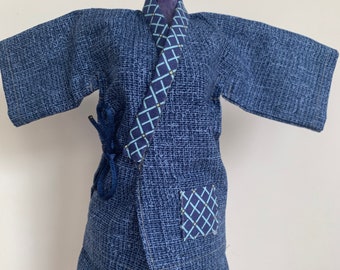 Blue Heathered BJD MSD 1/4 doll outfit yukata