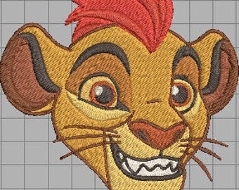 Kion - Lion Guard - Big grin embroidery pattern - DIGITAL