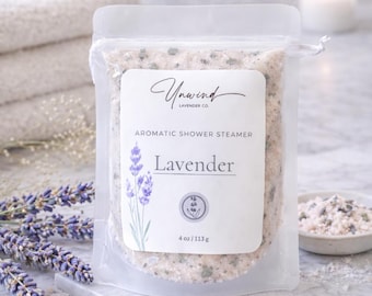 Lavender Soaking Salts: Himalayan & Mediterranean Sea Salt, Jojoba Oil