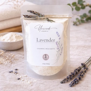 Lavender Milk Bath: Natural Spa Soak, Avena Sativa, Mediterranean Sea Salt