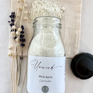 Milk Bath | Lavender Milk Bath- Natural Milk Bath- Colloidal Oat Milk Bath- Bath Soak- Romantic Gift