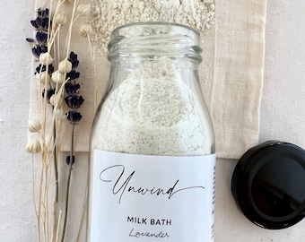 Milk Bath | Lavender Milk Bath- Natural Milk Bath- Colloidal Oat Milk Bath- Bath Soak- Romantic Gift