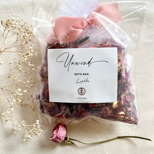 Lush Bath Bag Rose Petal Bath Romantic Bath Organic Flowers image 1