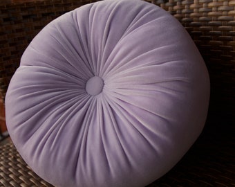 round purple pillow