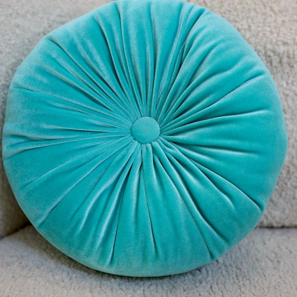 Aqua Throw Pillow Etsy