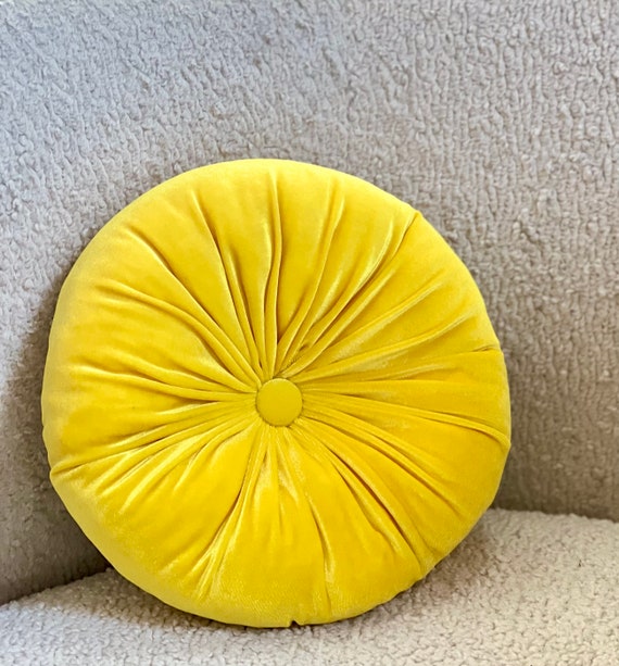 Round hotsell yellow pillow