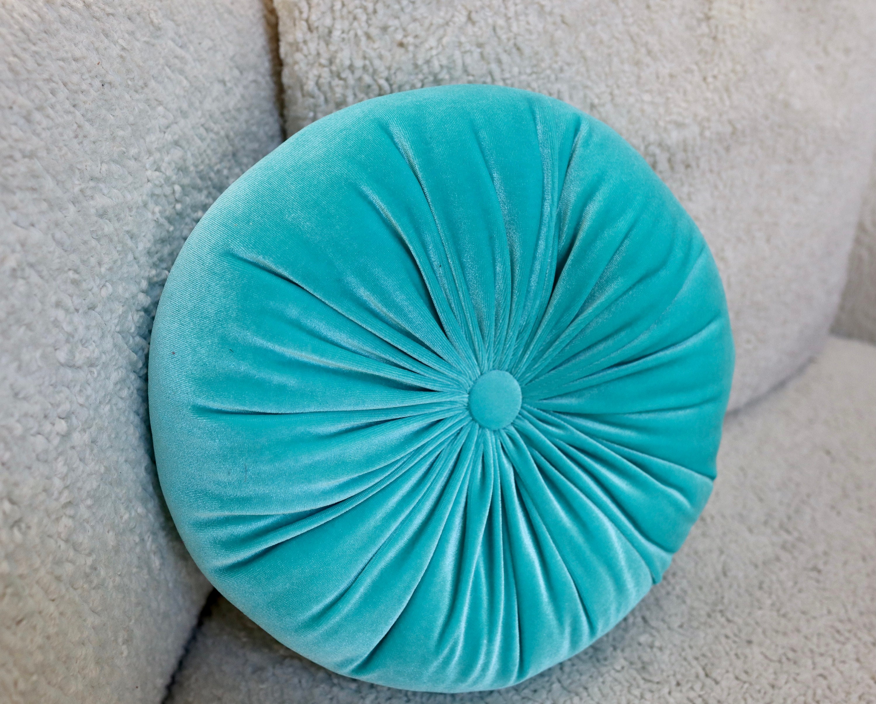 The Aqua Abstract Velvet Pillow — Modish Decor Pillows