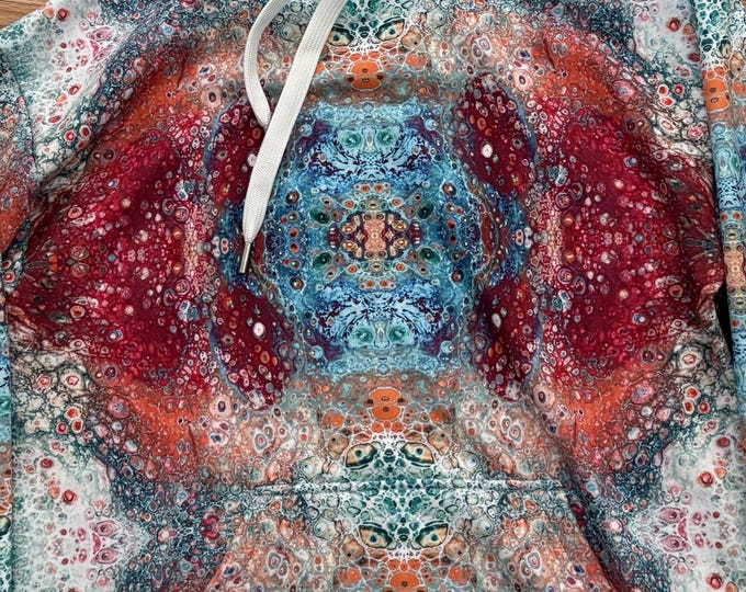 Featured listing image: Fractal Psychedelic Unisex Hoodie | Trippy Rainbow Tie Dye Pullover | Festival Rave Hoodie | Boho Hippie Sweatshirt | Rave, Festival Outfit