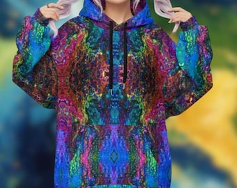 Psychedelic Clothing, Trippy Wild Psychedelic Festival Hoodie