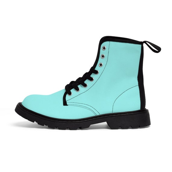 teal combat boots