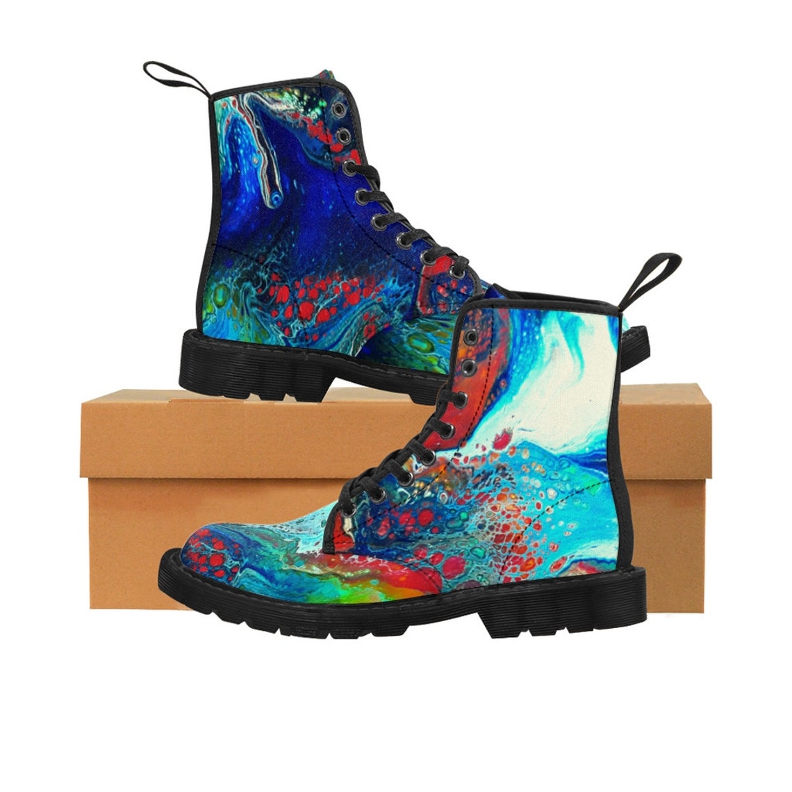 roa paint splatter boots