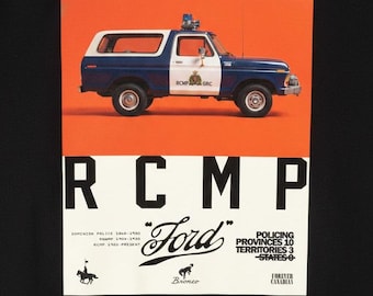 Uniseks hoodieRCMP Bronco-hoodie – vintage Canadian Police-sweater met grafische print – Retro Ford Bronco Art – RCMP-hoodietrui