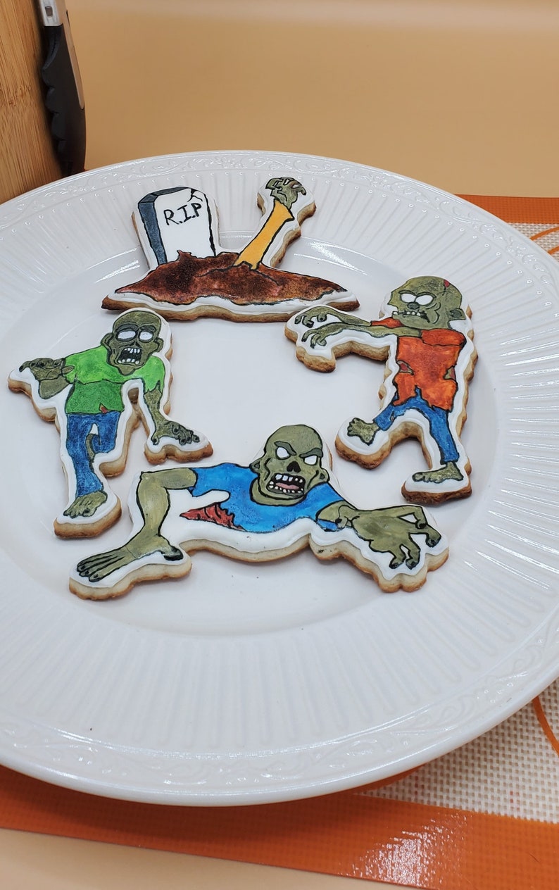 Zombie Cookie Cutters 3D Printed Halloween Cookie Cutters Great for a
