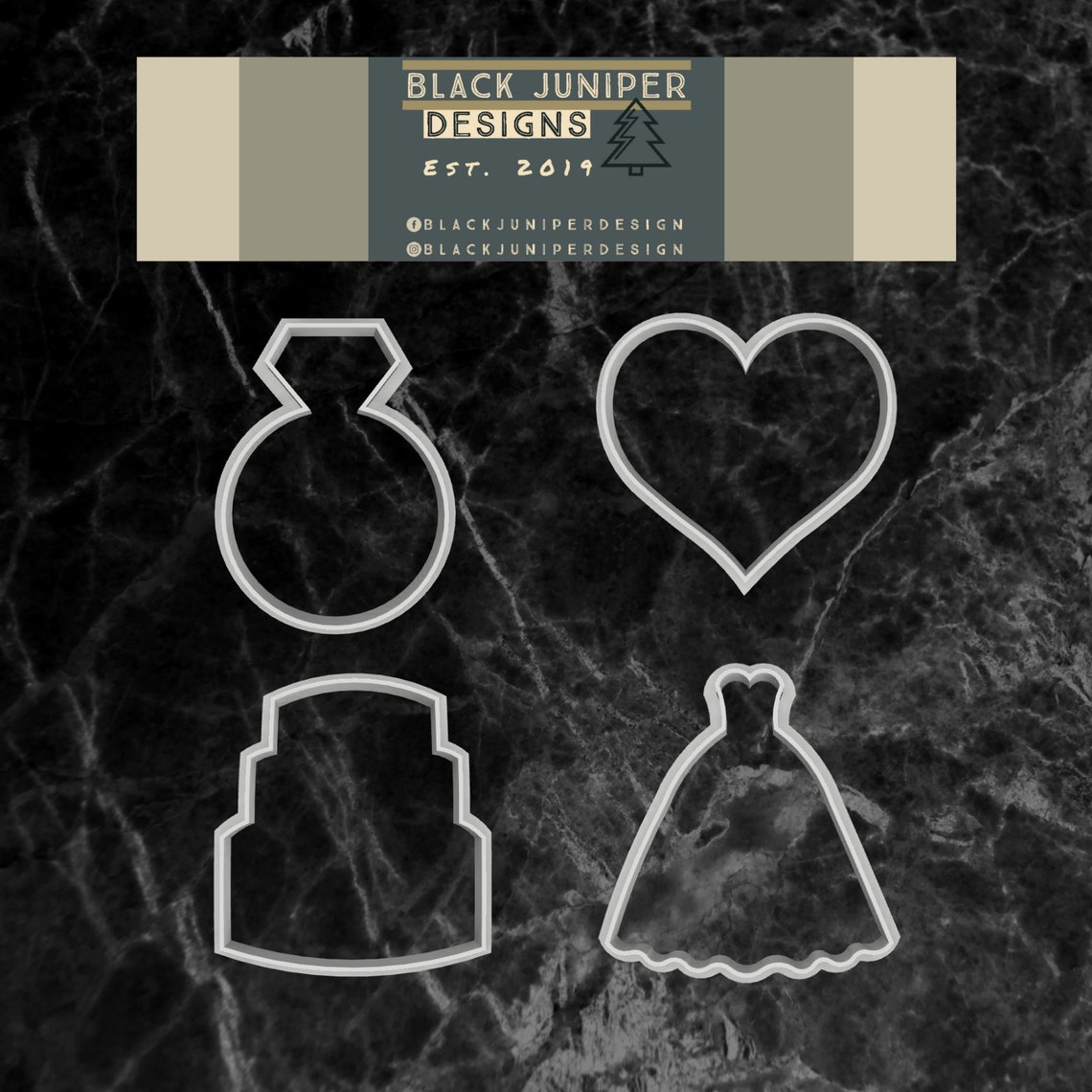 Bridal Shower Cookie Cutters 3D Printed Cookie Cutters That Will