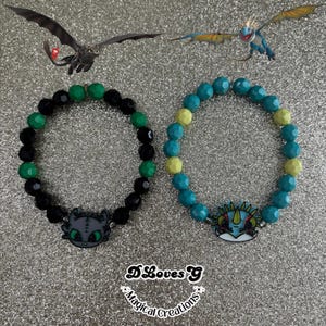 HTTYD, Toothless, Lightfury & Stormfly Bracelets
