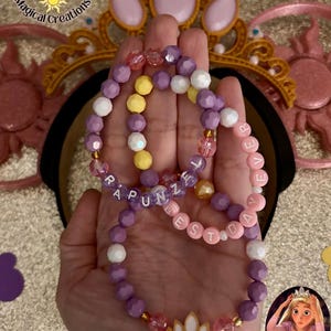 Princess Rapunzel, Aurora and Tiana Bracelet Sets