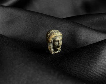 Handmade Bronze Woman Head Sculpture – Small Artisan Figurine