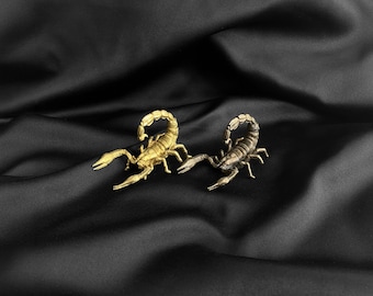 Scorpion Bronze Figurine, Solid Bronze Arachnida, Available in Gold and Bronze, Reptile Sculpture, Scorpion Miniature, Scorpion Figure