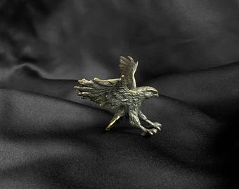 Bronze Eagle Sculpture, Eagle Statue, Bronze Wildlife Art, Bronze Eagle Miniature