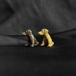 Bronze Dog Sculpture, Bronze Dog Figurine Cast, Animal Art Miniatures