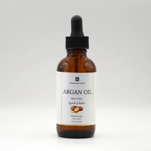 Argan Oil 100% Organic from Morocco for Skin- Hair- Body- Nails| Arganier Noir