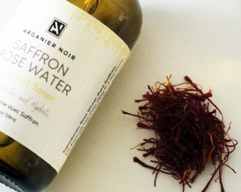 Saffron Rose Water- Pure Saffron and Roses- Face Toner| Arganier Noir