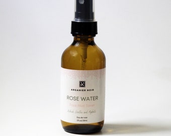Tônico facial hidratante em spray com água de rosas marroquina pura