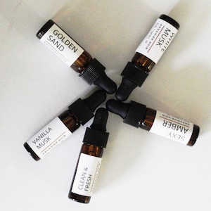 Body Fragrance Oil Set| Golden Sand, Amber, White Musk, Vanilla Musk, Clean & Fresh| Arganier Noir