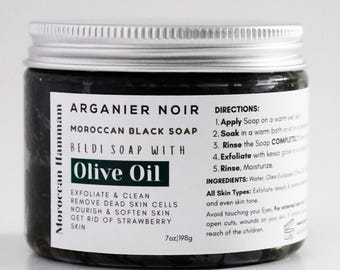 Moroccan Black Soap Kessa Glove Moroccan Hammam Set