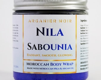 Nila Sabounia Moroccan Blue Nila Sabonia gemaakt met biologische ingrediënten om de huid te voeden en te egaliseren