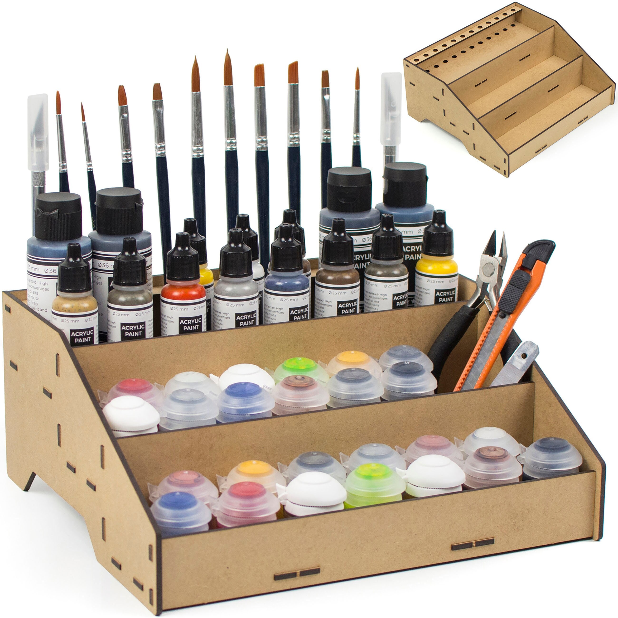 Paint Storage,paint Rack,paint Brush Holder,modular Stepped Universal Paint  Rack,craft Paint Organizer 