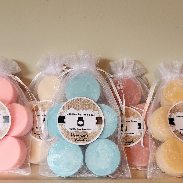 Hand-poured Soy Wax Melts - 5 Pack (3 oz) - Various Scents and Colors