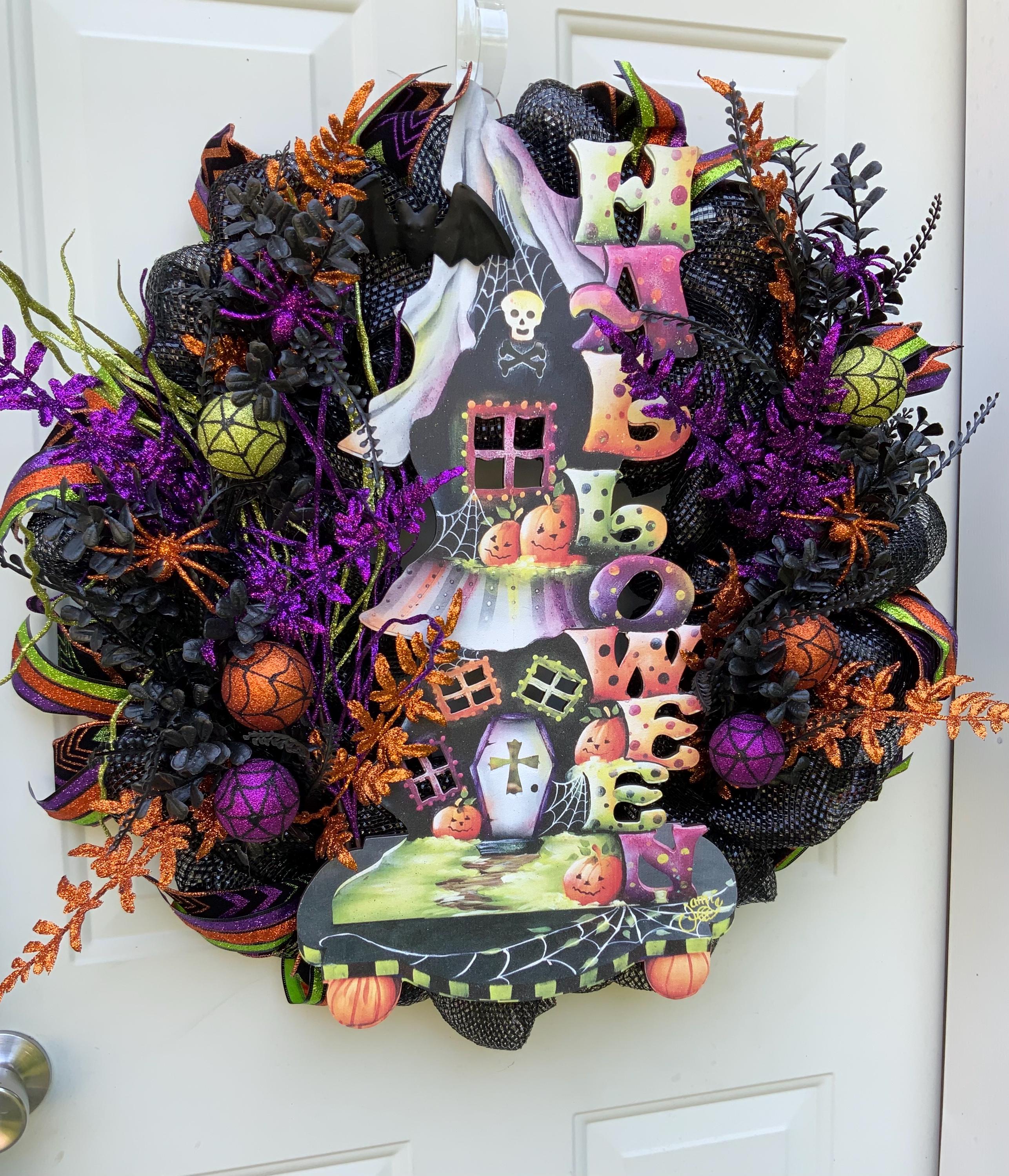 Haunted House Wall Decor, Haunted House Door Hanger, Halloween Haunted