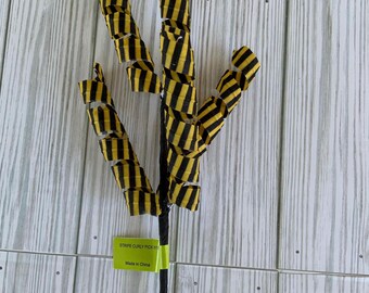 Yellow & Black 16” Stripe Curly Pick, Bumble Bee 16” Stripe Curly Pick, Bee Hive Yellow and Black 16” Stripe Curly Pick, Bumble Bee Pick
