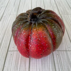 Pumpkin wreath attachment in Red, Green, and Orange 6” in diameter by 5” in depth