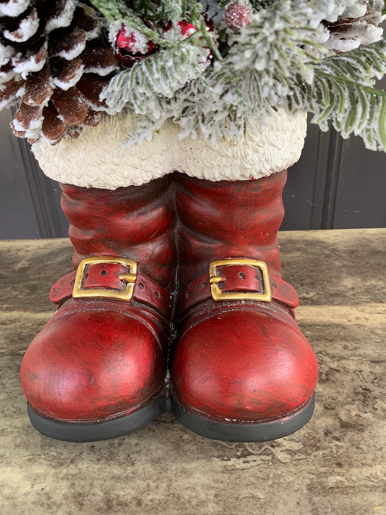 Santa Boots Table Centerpiece, Santa Boots Christmas Decor, Santa Boots ...
