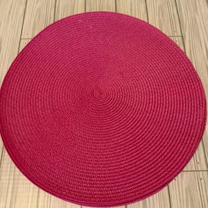 Hot Pink/Fuchsia 14”H x 15”W x 4mmD Table Decor; Hot Pink/Fuchsia Placemats (set of 4); Tabletop Protector