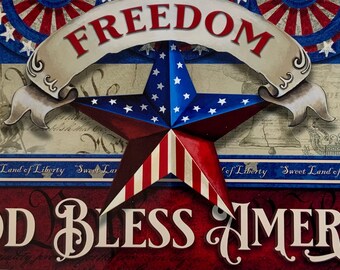 壁飾り　GOD BLESS 星条旗　AMERICA 壁飾り GOD BLESS 星条旗 AMERICA Amazon｜Deroro 7月4日 God