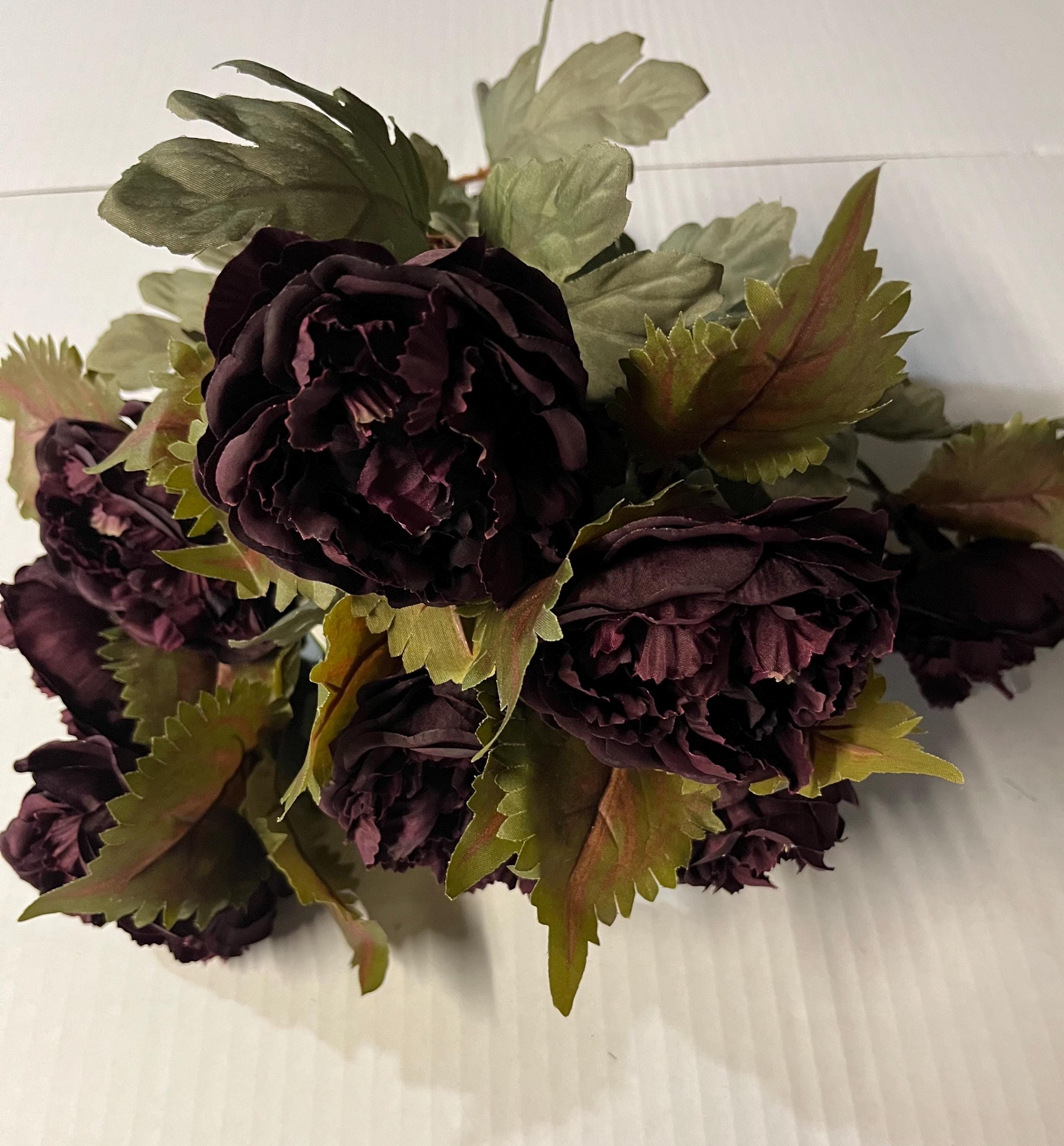 Plum Rannuculus Plum Silk Ranunculus 20”W X 15”H X 10”D Bush X9 Stems - Etsy