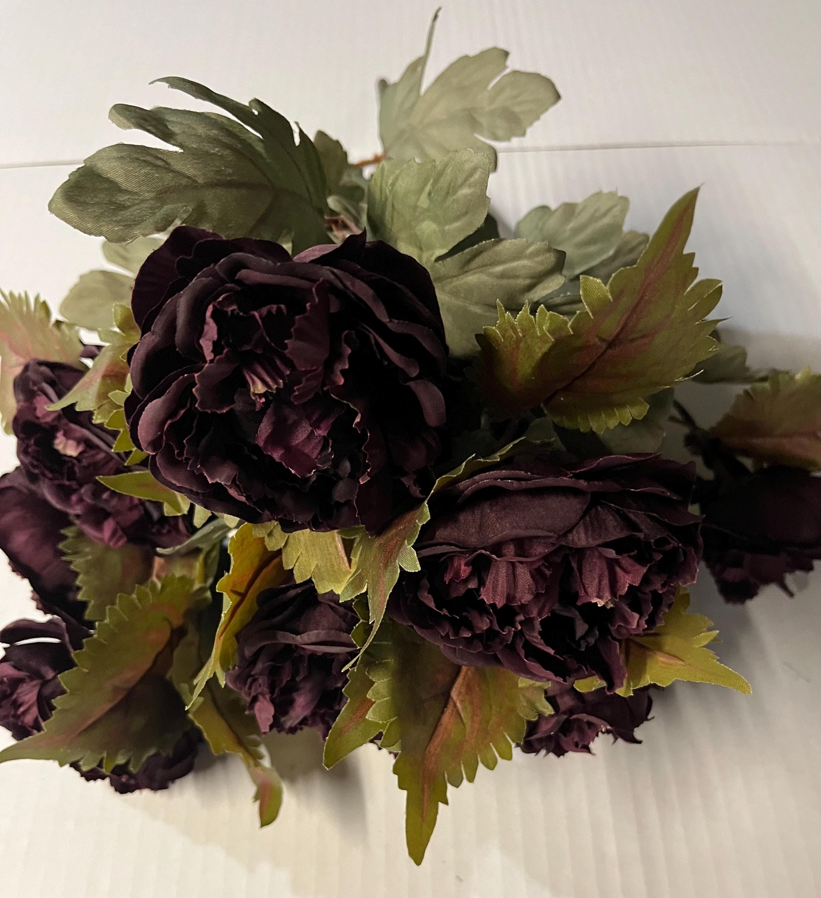 Plum Rannuculus Plum Silk Ranunculus 20”W X 15”H X 10”D Bush X9 Stems - Etsy